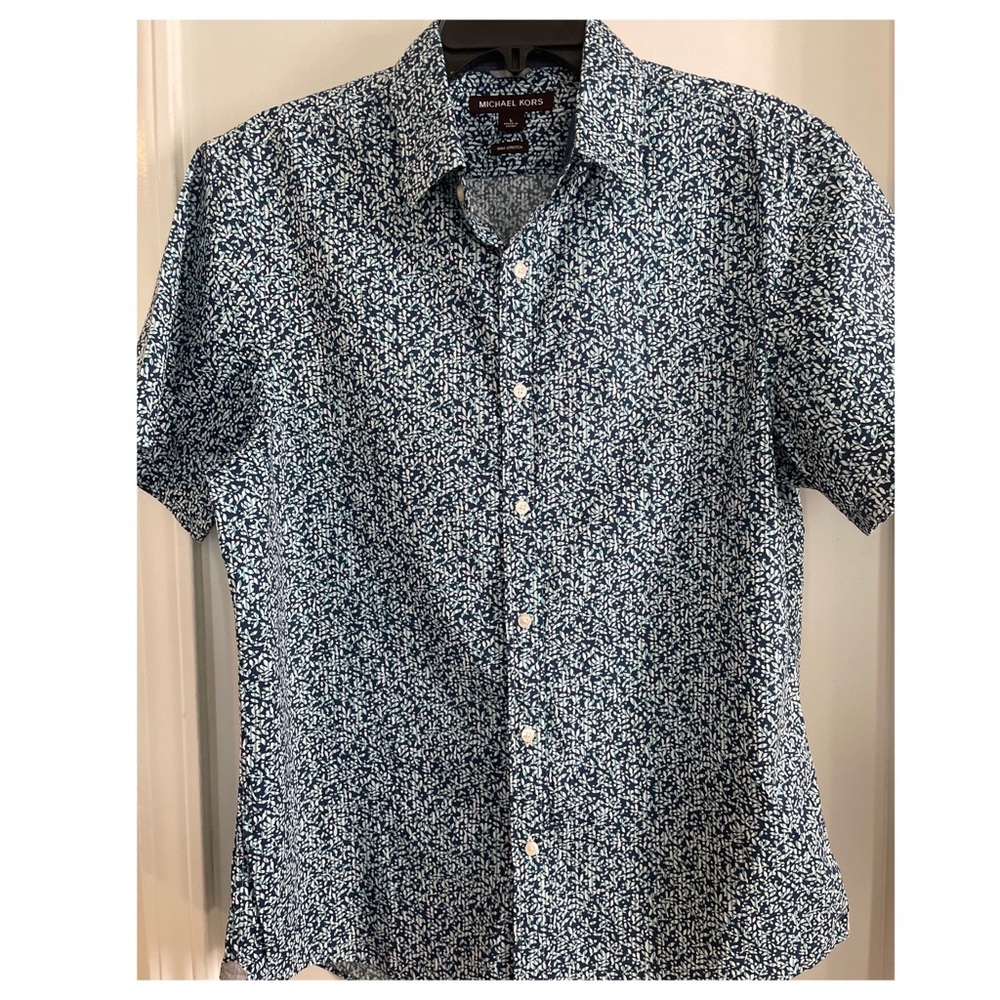 Michael Kors men short sleeve button down, size large